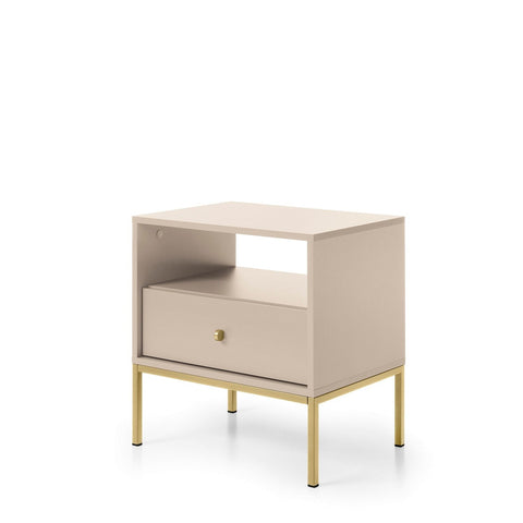 INSTALLATION SERVICE FOR PHANTOM FURNITURE Mono Nightstand Beige - Sandy Beige with gold metal legs