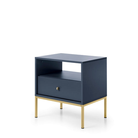 INSTALLATION SERVICE FOR PHANTOM FURNITURE Mono Nightstand Navy - Navy Blue with gold metal legs