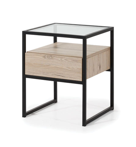 [GL-ST-1S] INSTALLATION SERVICE FOR PHANTOM FURNITURE NE Glass Loft Nightstand – 1 Drawer with Glass Top