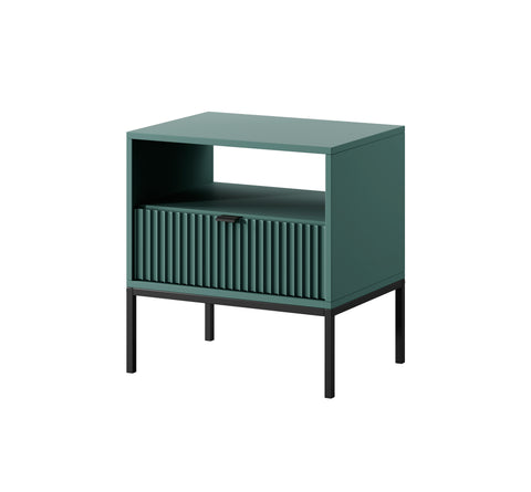INSTALLATION SERVICE FOR PHANTOM FURNITURE Nova Nightstand Labrador Green - Modern Elegance for Your Bedroom - Labrador Green with Gold Frame and Handles