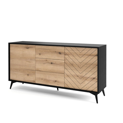 INSTALLATION SERVICE FOR PHANTOM FURNITURE Diamond Dresser 154 - Chest of Drawers with Two Push to Open System Doors and 3 Drawers