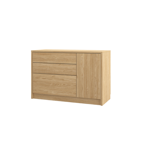 [GS-K-1D3S-OO] INSTALLATION SERVICE FOR PHANTOM FURNITURE Genius Chest of Drawers with 1 Door and 3 Drawers - Oiled Oak