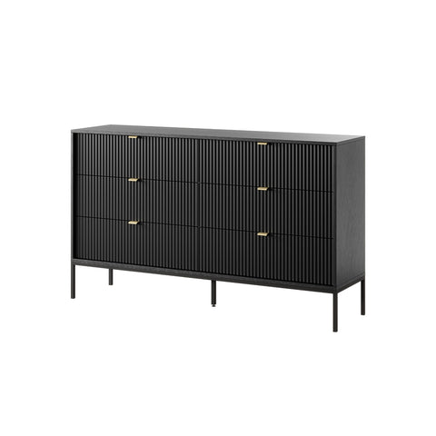 INSTALLATION SERVICE FOR PHANTOM FURNITURE Nova Dresser Black- A Fusion of Modern Elegance and Practical Storage - Black with Black Frame and Gold Handles