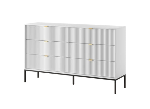INSTALLATION SERVICE FOR PHANTOM FURNITURE Nova Dresser White- A Fusion of Modern Elegance and Practical Storage - White with Black Frame and Gold Handles