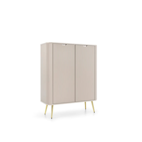 INSTALLATION SERVICE FOR PHANTOM FURNITURE Zova Cashmere High Sideboard with Two Doors - Cashmere with gold legs