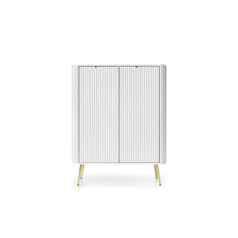 INSTALLATION SERVICE FOR PHANTOM FURNITURE Zova White High Sideboard with Two Doors - White with gold legs