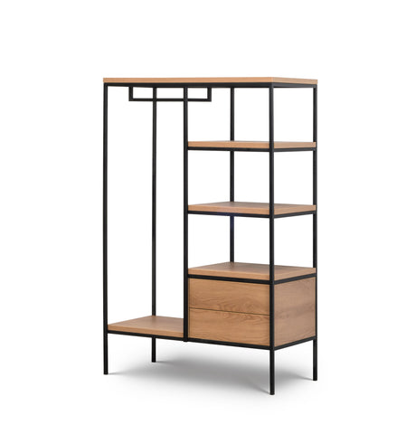 [LFK-RE] INSTALLATION SERVICE FOR PHANTOM FURNITURE NE Loft Caramel – Shelving Unit with Clothes Rail