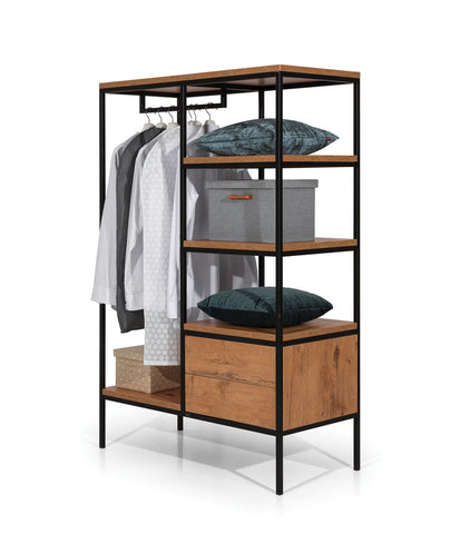 [LR-RE] INSTALLATION SERVICE FOR PHANTOM FURNITURE NE Loft Shelf Unit with Hanging Rail, Shelves & Drawers – 106 cm