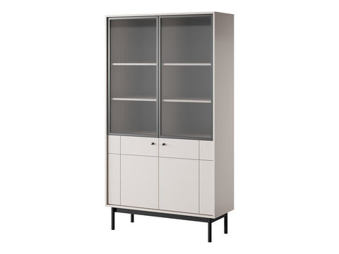 [JAPANDI FRONT SZKLANY (DO WT 104)] INSTALLATION SERVICE FOR PHANTOM FURNITURE PI Japandi Bookcase with Glass Front WT104 in Cashmere