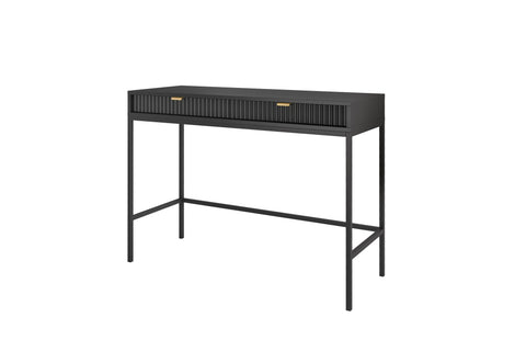 [NOVA TOALETKA T104] INSTALLATION SERVICE FOR PHANTOM FURNITURE Nova Vanity Table Black - A Fusion of Modern Elegance and Practical Storage - Black with Black Frame and Gold Handles