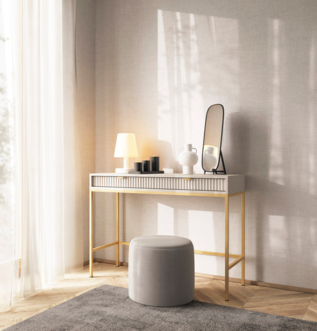 [NOVA TOALETKA T104] INSTALLATION SERVICE FOR PHANTOM FURNITURE Nova Vanity Table Cashmere - A Fusion of Modern Elegance and Practical Storage - Frame and Handles