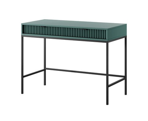 Nova Vanity Table Labrador Green - A Fusion of Modern Elegance and Practical Storage - Labrador Green with Gold Frame and Handles