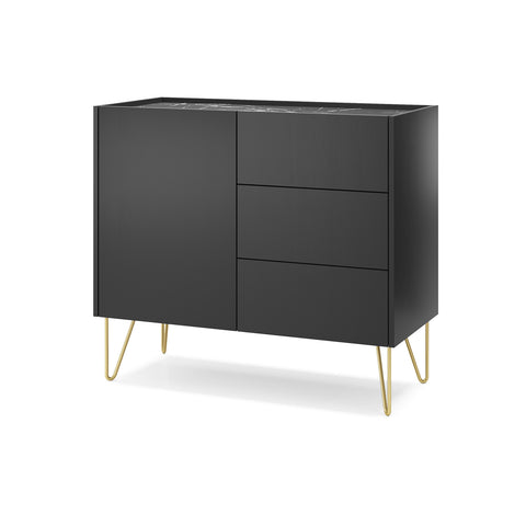 INSTALLATION SERVICE FOR PHANTOM FURNITURE Harmony Dresser KSZ97 - Chest of Drawers with Three Drawers and One Door