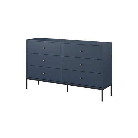 INSTALLATION SERVICE FOR PHANTOM FURNITURE Mono Chest of Drawers Navy - Navy Blue with black metal legs