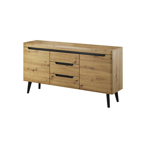 INSTALLATION SERVICE FOR PHANTOM FURNITURE Nordi Chest of Drawers Artisan Oak- Scandic Style whit Two Push to Open System Doors and Three Drawers