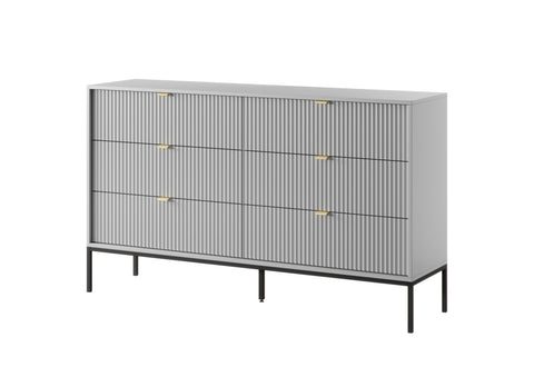 INSTALLATION SERVICE FOR PHANTOM FURNITURE Nova Dresser Gray - A Fusion of Modern Elegance and Practical Storage - Gray with Black Frame and Gold Handles