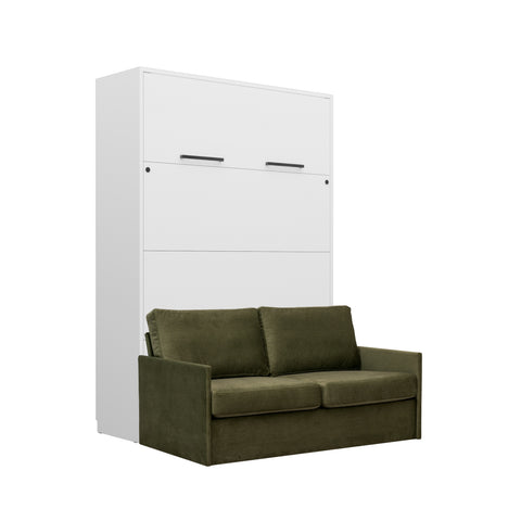 INSTALLATION SERVICE FOR PHANTOM FURNITURE Customizable Genius Murphy Bed Set with Sofa 140×200 cm – White Matt