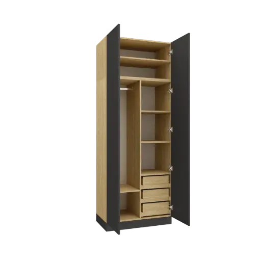 SLEEP VARIA  2-Door Wardrobe 90 cm with Shelves