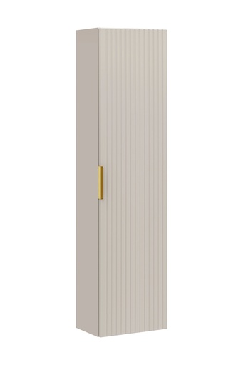 Adel Cashmere Tall Cabinet 1 Door – Cashmere, 35x25x140 cm - Silver