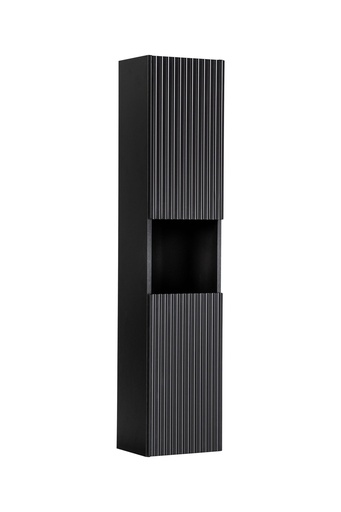 Nova Black Tall Cabinet 2 Doors – Black Matt, 30 cm