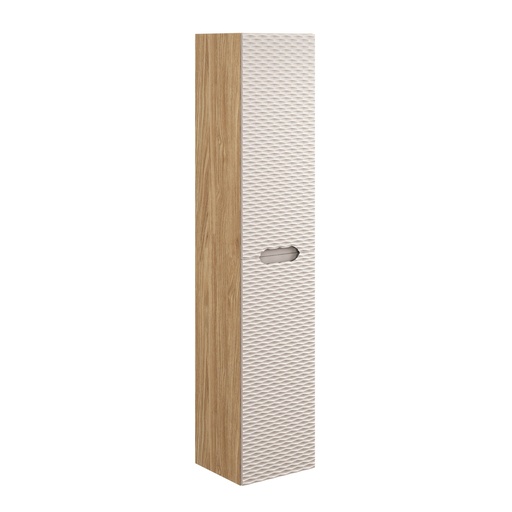 Ocean Tall Cabinet 2 Doors – Oiled Oak / Beige, 35 cm