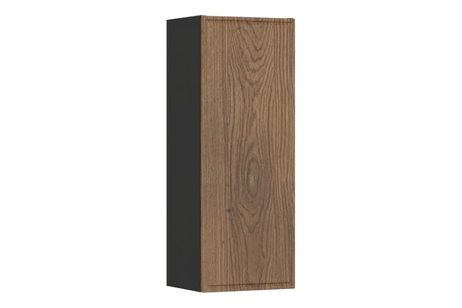 Talia Casella Wall Cabinet 1 Door – Matt Black, Casella Oak, 30x18.5x80 cm