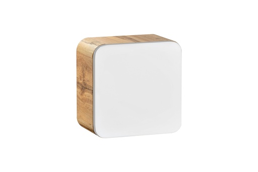 Aruba White 831 FSC Qubik Wall Cabinet – Craft Oak / White Gloss, 35x35cm