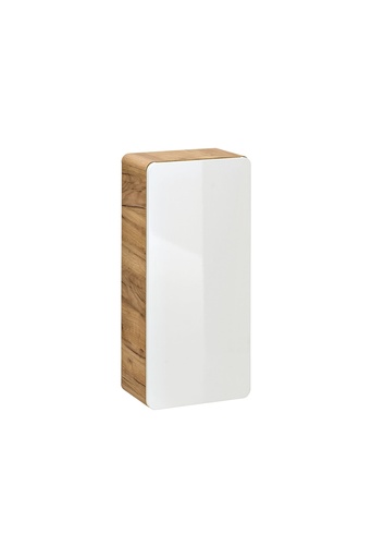 Aruba White 830 FSC Side Cabinet – Craft Oak / White Gloss, 35cm x 75 cm