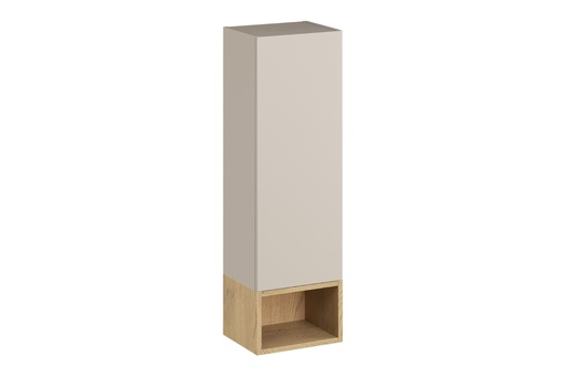 Dalia Wall-Hung Cabinet 1 Door + Cremona UN Open Shelf – Cashmere/ Oak, 30 cm Set